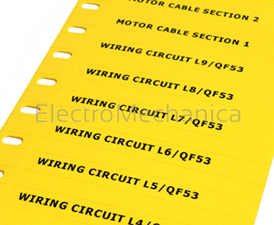 75049 9x70mm Push-in YEL TAG(1450/roll) – Cembre