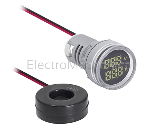 AD22-22VAMB — AD22-22VAMB - 22mm BLU VOL/AMM 20-500VAC/0-100A | EM