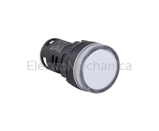 AD22-22DSW22 – 22mm P/MNT WHT LED P/LIGHT 220VAC | ElectroMechanica