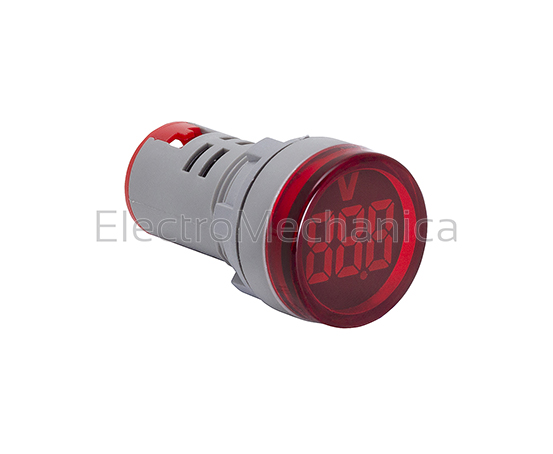 AD22-22VMR 22mm RED P/MNT V/METER 20-500VAC – EM