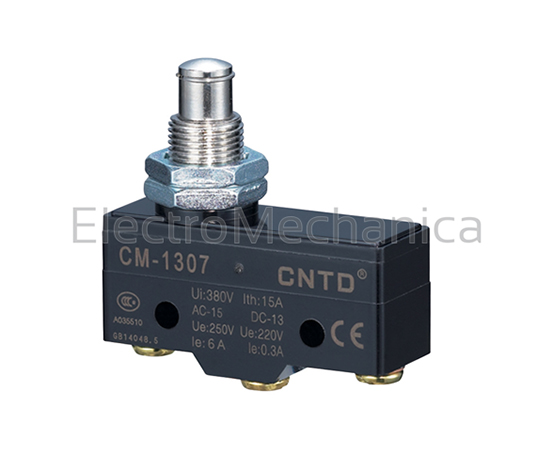 CM1307 Micro SW 15A - EXT P/MNT Plunger – EM