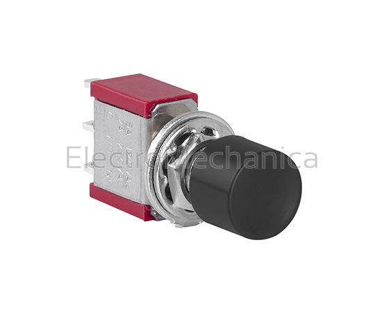 DS-12 Mini Pushbutton Black 1P On-on – EM