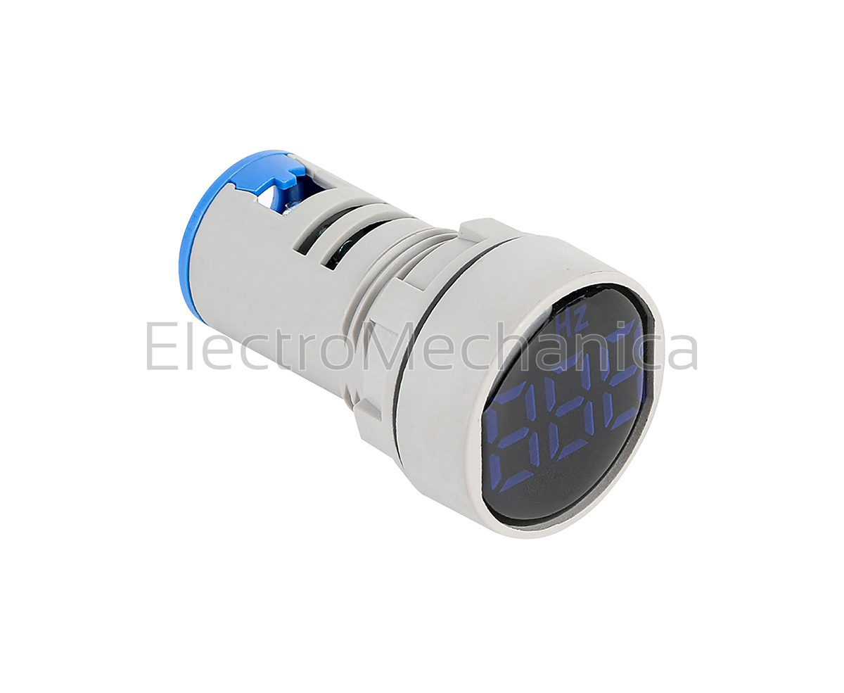 AD101-22HZB – 22mm BLU Freq. Meter 0-99Hz | ElectroMechanica