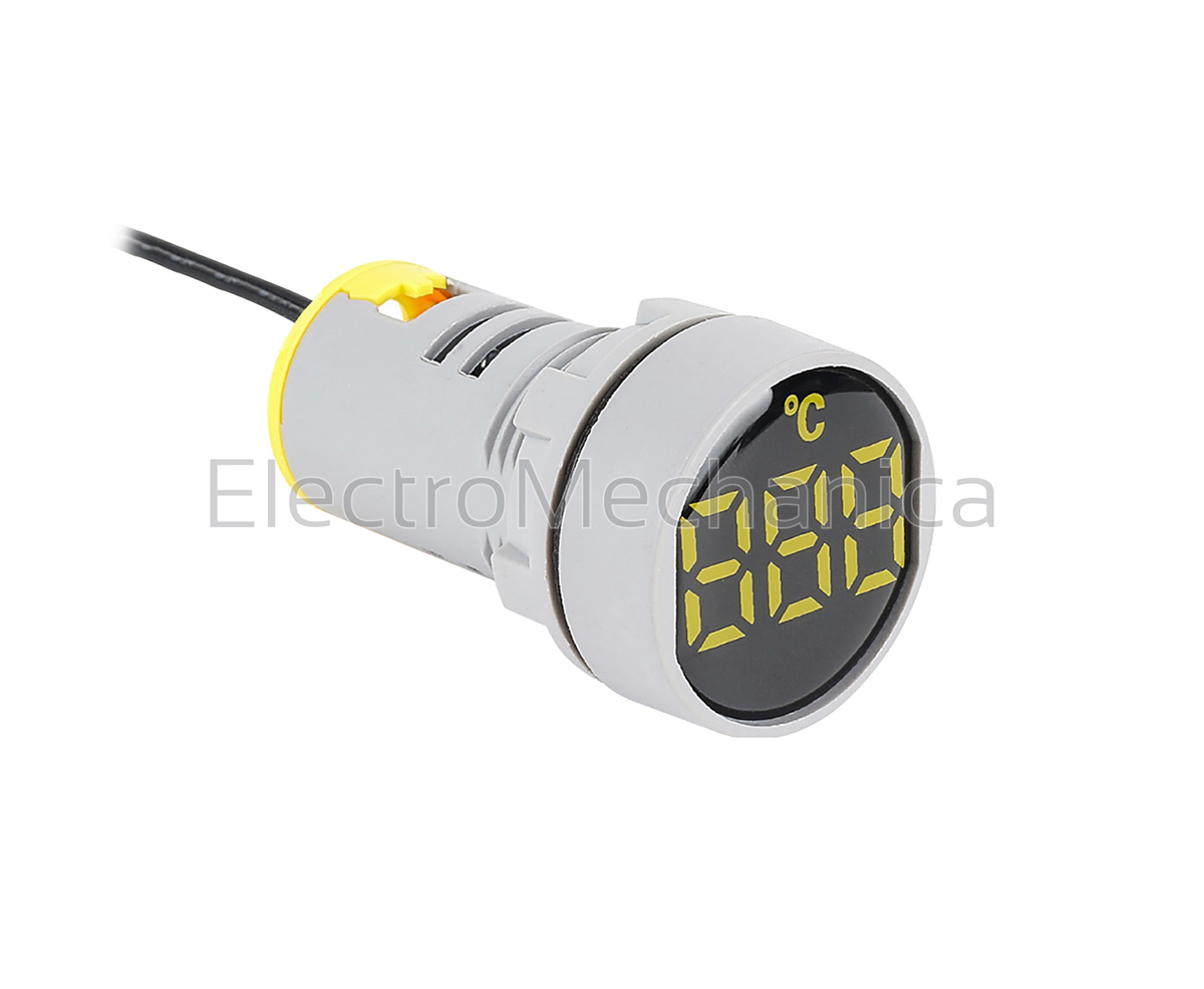 22mm YEL Temp Indicator -22…+199°C