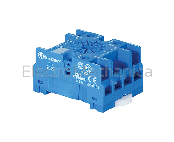 9027SMA 11 PIN SUR/RAIL MNT SQ REL Socket – Finder