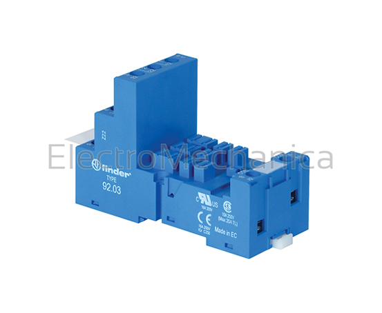 9203SMA – 62 SER SURF/RAIL MNT Relay Socket | Finder — ElectroMechanica
