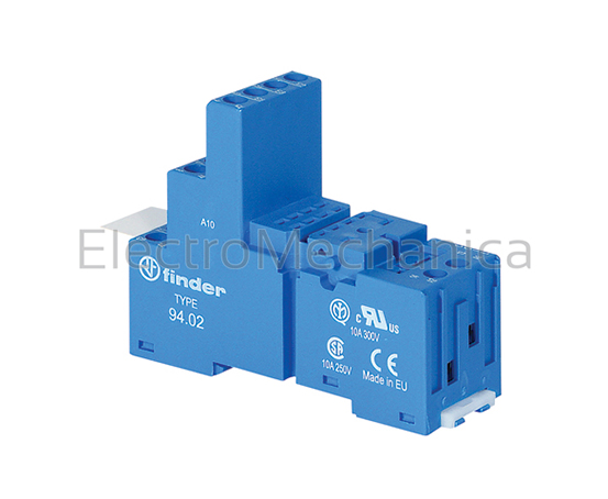 9404SPA – 55 SER 4P SUR/RAIL MNT REL Socket | Finder — ElectroMechanica