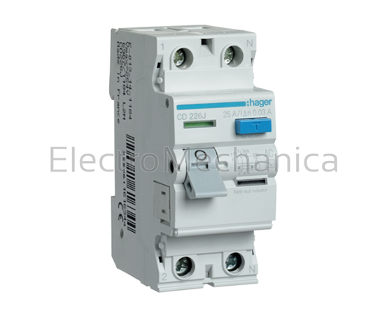 CD226J 25A 30mA 2P E/LEAKAGE – Hager