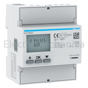 ECP380D 3PH KWH Meter 80A Direct Reading – Hager