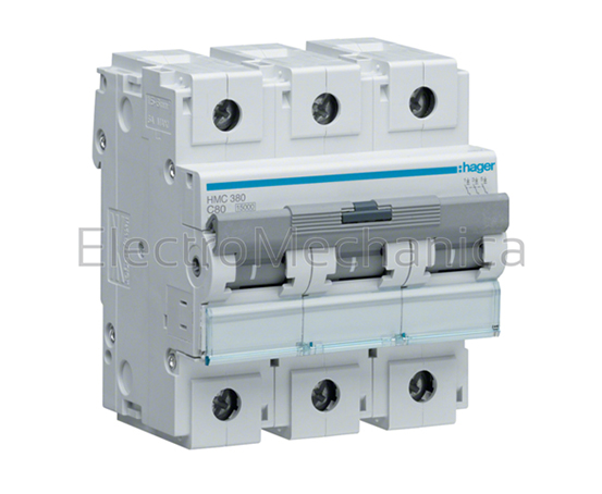 HMC380 80A 3P 15KA C-curve MCB – Hager