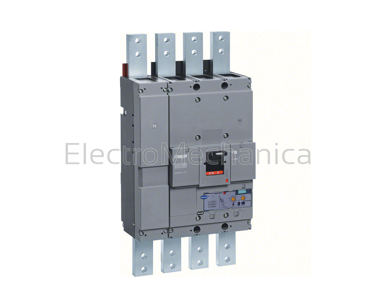 HEF991H – 640-1600A 4P 70kA h1600 LSI MCCB | Hager — ElectroMechanica