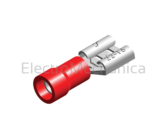 F1-6.4V Female P/ON RED 6.4mm (100) – Jeesoon