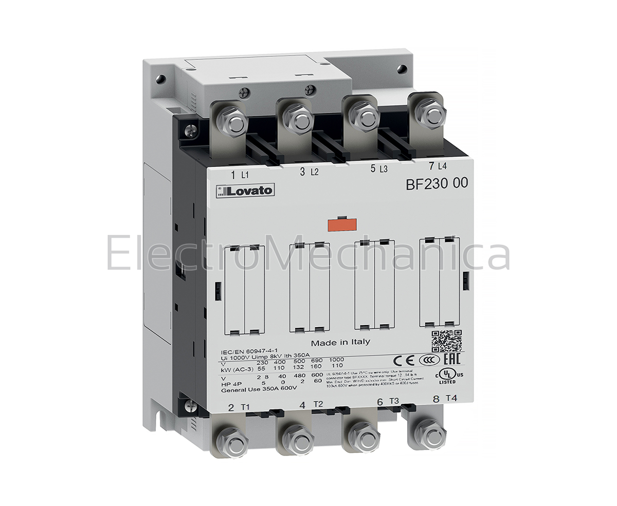 250A 4P Contactor 4NO 24VAC/DC | Lovato Electric | EM