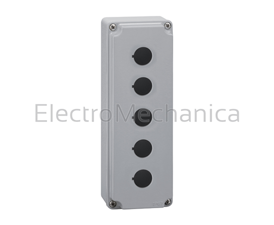 LPZ P5A8 — LPZ P5A8 - 5 Hole Empty P/BUT. Station-grey | Lovato Electric