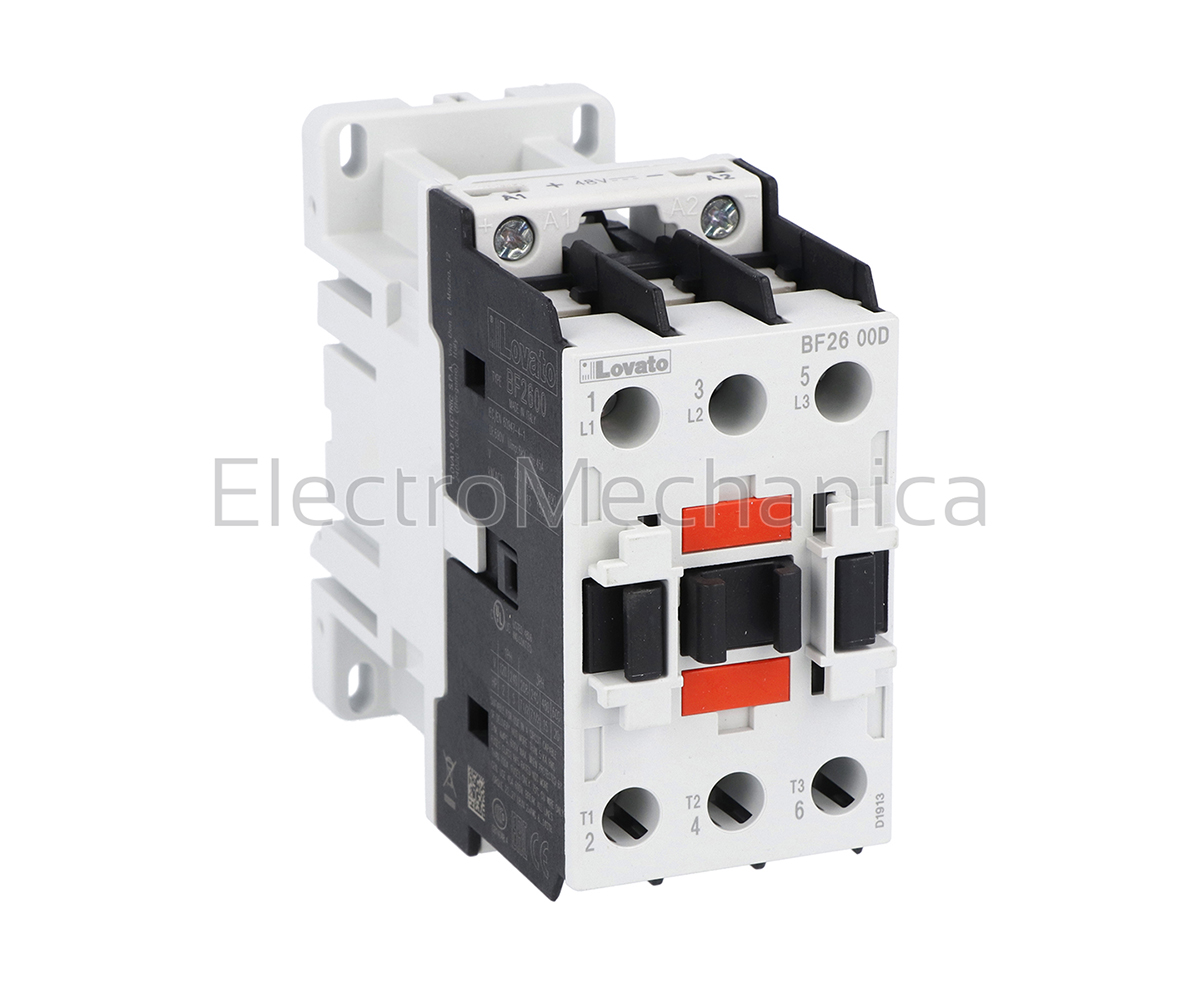 BF2600D220 – 26A 13KW Contactor 220VDC | Lovato Electric — ElectroMechanica