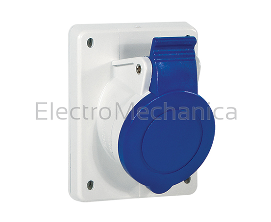 16A 3P+E IP54 Flush Angled Socket