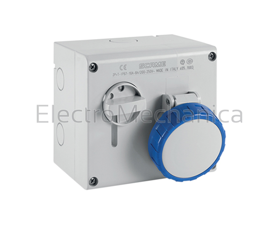 505.1687 16A 3P+N+E IP67 Surf Swth Socket – Scame